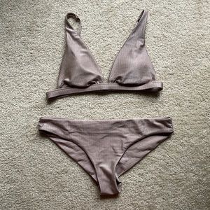 Aerie Triangle Bikini Top and Cheeky Hipster Bottom